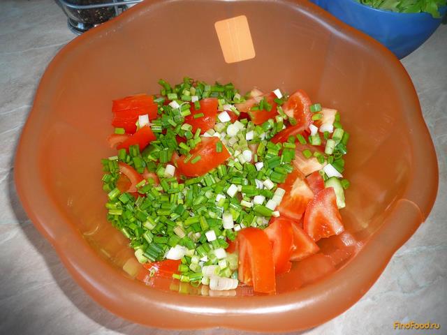 Диетический овощной салат рецепт с фото 4-го шага 