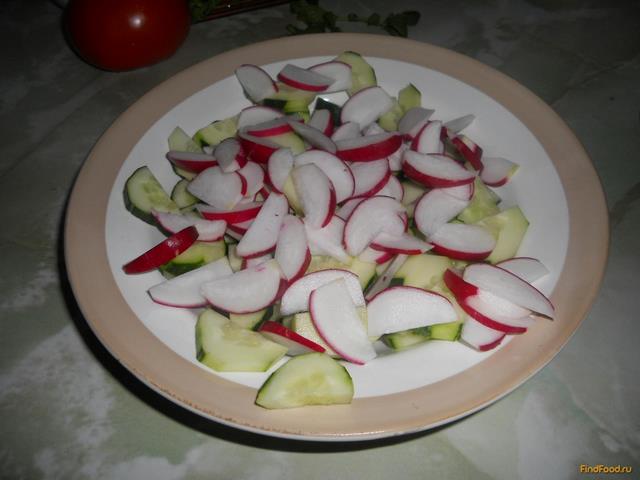 Салат овощной дачный рецепт с фото 3-го шага 