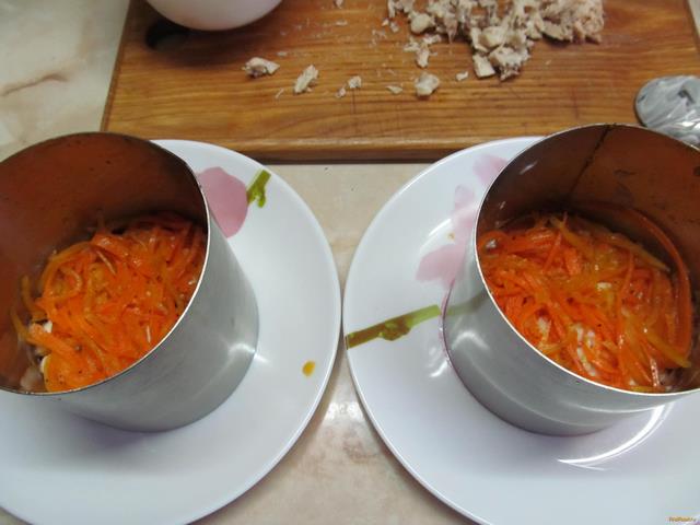 Салат с курицей и маринованной тыквой рецепт с фото 8-го шага 