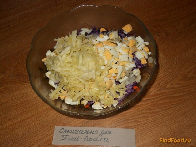 Салат из морской и красной капусты рецепт с фото 6-го шага 