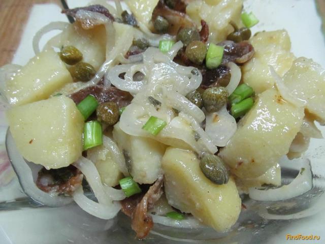 Теплый картофельный салат рецепт с фото 7-го шага 