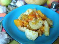 Картофель с домашней тушенкой и тыквой рецепт с фото