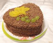 Бисквитный торт с шоколадным кремом и посыпкой рецепт с фото