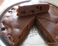 Шоколадный пирог с бананом и вишней рецепт с фото