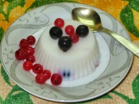 Бланманже с ягодами рецепт с фото