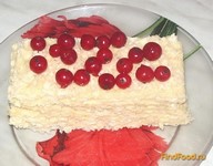 Вафельный торт с красной смородиной рецепт с фото