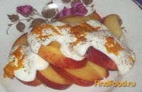 Персик под йогуртом рецепт с фото