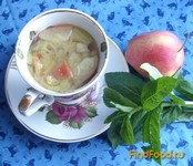 Компот из ревеня с яблоками и мятой рецепт с фото