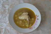 Гречневый суп с куриными крылышками