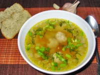 Суп с фрикадельками и чесноком рецепт с фото