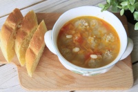 Суп из белой фасоли с фрикадельками рецепт с фото