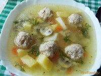 Суп с фрикадельками и грибами рецепт с фото