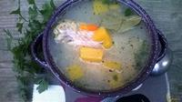 Тыквенно-рисовый суп с куриными потрохами рецепт с фото