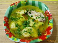 Суп с куриными крылышками и галушками рецепт с фото