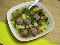 Суп с зеленым горошком и фрикадельками рецепт с фото