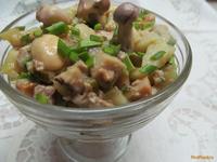 Фасолевый салат с курицей и грибами рецепт с фото