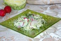 Весенний салат со сметаной рецепт с фото