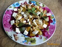Свекольный салат со сливами и брынзой рецепт с фото