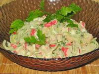 Салат с креветками и огурцом рецепт с фото