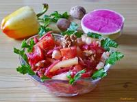 Салат с китайской редькой и грецкими орехами рецепт с фото