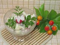Салат с консервированными зелеными помидорами рецепт с фото