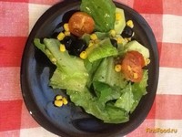 Зеленый салат с помидорками черри рецепт с фото