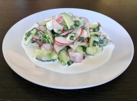 Диетический салат с редисом рецепт с фото