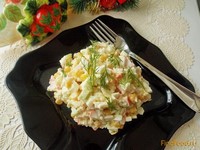 Салат из крабовых палочек  Легкий рецепт с фото