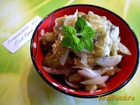 Баклажановый салат с луком и горчицей рецепт с фото