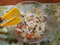 Картофельный салат с кальмаром рецепт с фото