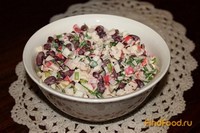 Салат с фасолью и зеленым луком рецепт с фото