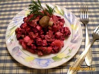 Свекольный салат с грибами рецепт с фото