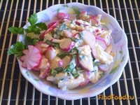 Салат из редиса со сметаной рецепт с фото