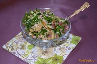 Сочный салат с варено - копченым балычком рецепт с фото