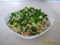 Быстрый салатик с кукурузой рецепт с фото