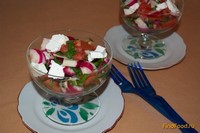 Овощной салат с помидорами и фетой рецепт с фото