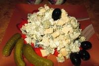 Салат с оливками и курицей рецепт с фото