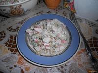 Салат с зеленым горошком и крабовыми палочками рецепт с фото