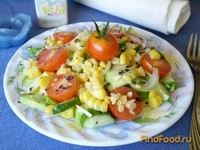 Салат с кукурузой и помидорами Черри рецепт с фото