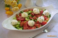 Салат овощной с шариками из феты рецепт с фото