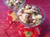 Салат с консервированной красной фасолью и морской капустой рецепт с фото
