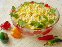 Салат с крабовыми палочками и ананасом  Подолье рецепт с фото