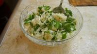 Салат из квашеной капусты и картофеля