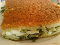 Заливной пирог с зелёным луком и яйцами рецепт с фото