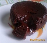 Шоколадный кекс с жидкой начинкой рецепт с фото