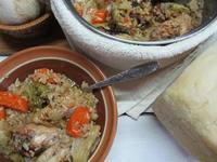 Куриные крылышки с рисом и пекинской капустой рецепт с фото