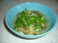 Зеленый борщ с щавелем и рисом на костном бульоне рецепт с фото