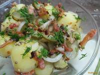 Салат с молодым картофелем и огурцом рецепт с фото