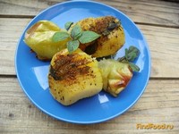 Картофель запеченный с яблоками и пряными травами рецепт с фото