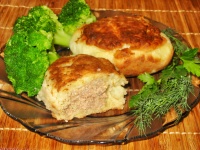Картофельные пирожки с мясом рецепт с фото